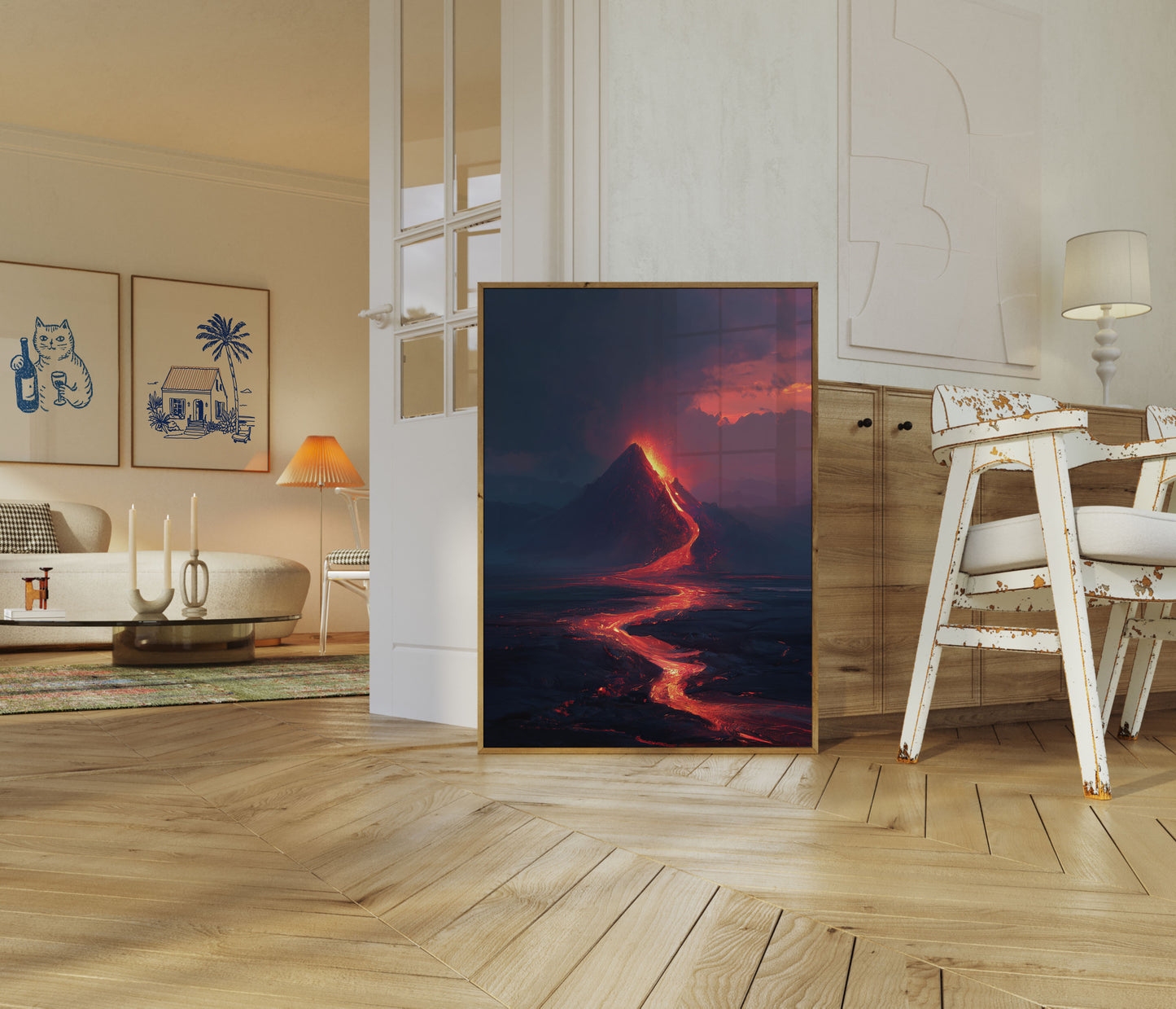 Volcanic Eruption Nature Poster