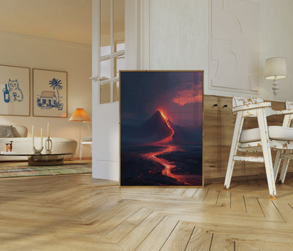 Volcanic Eruption Nature Poster