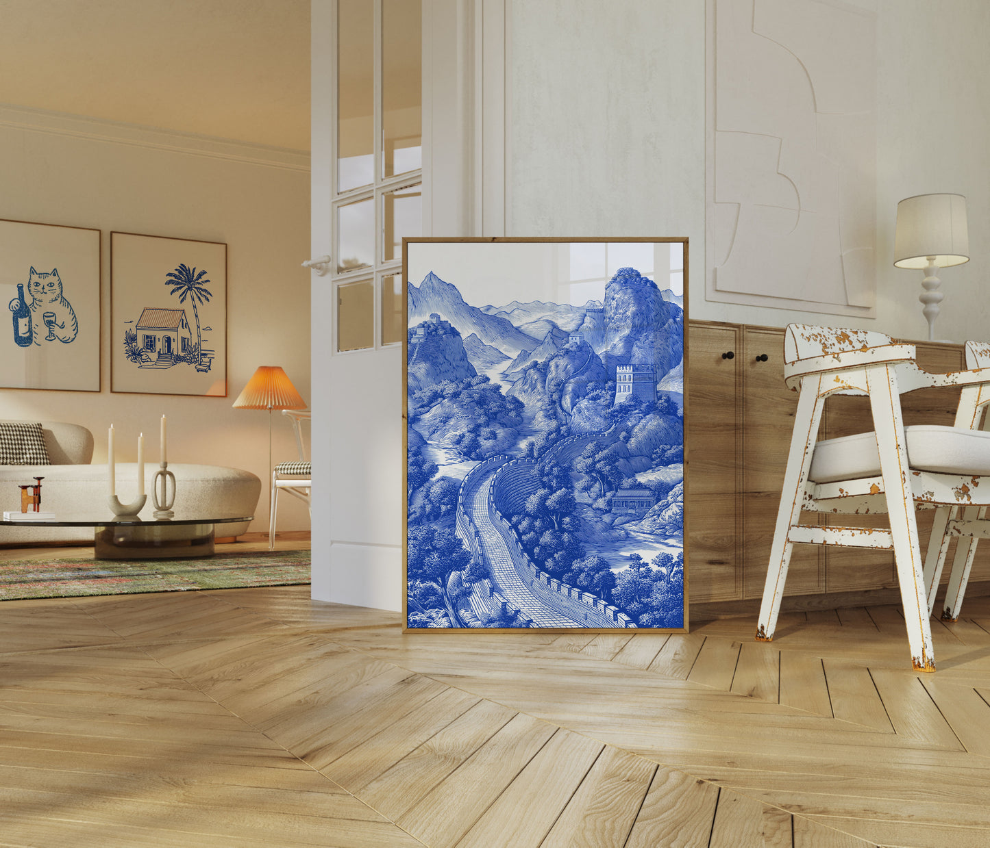 Blue Mountain Great Wall Poster