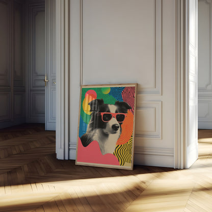 Cool Dog Sunglasses Poster