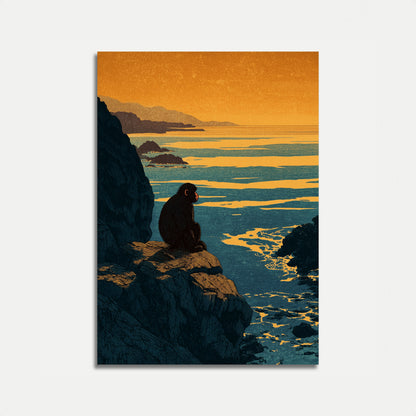 Macaco na Costa Rochosa Pôster