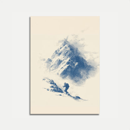 Solitary Mountain Climber Poster