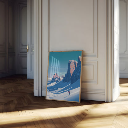 Póster de esquí Alpine Solitude