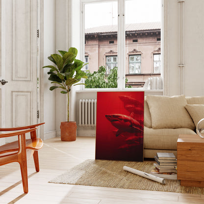 Crimson Shark Predator Poster