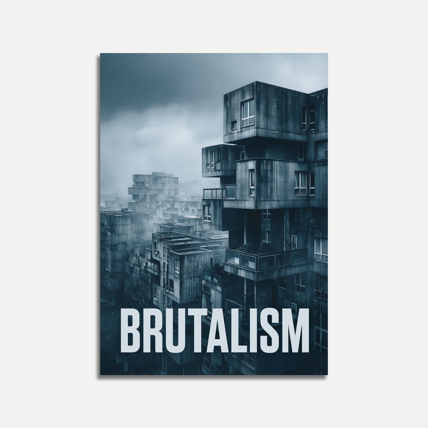 Brutalist Urban Architecture Poster