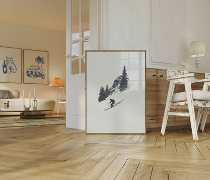 Mountain Ski Journey Poster