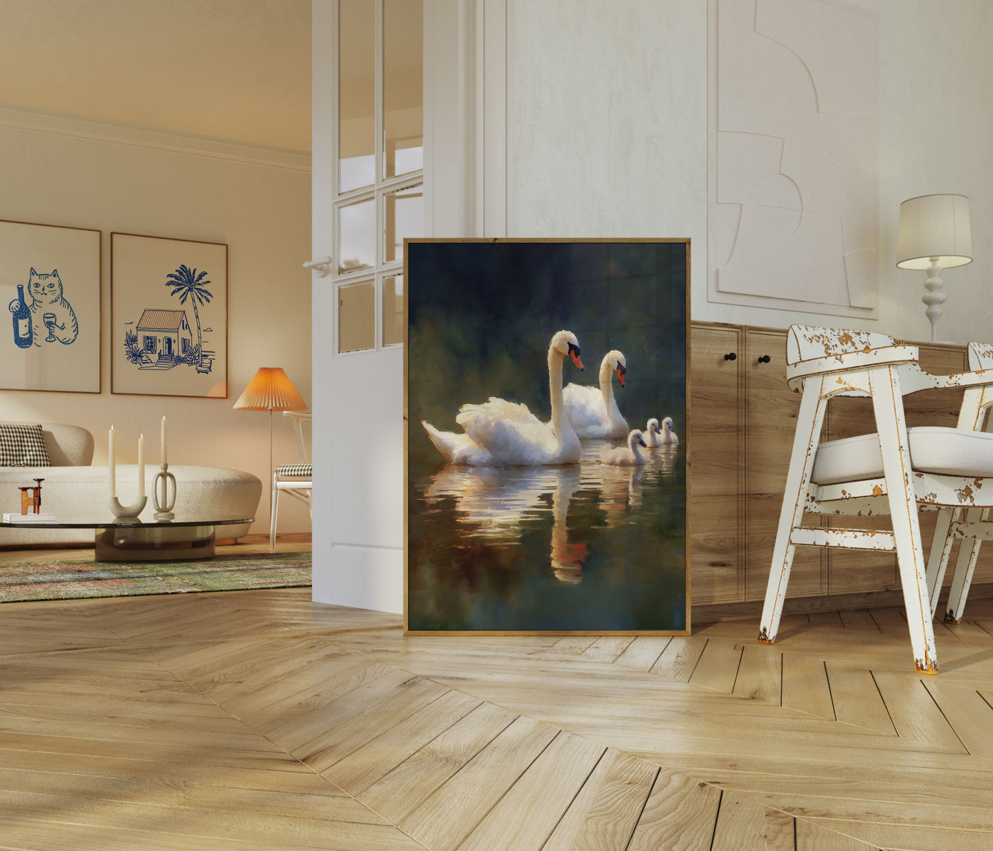 Serene Schwan Familien-Poster