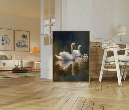 Serene Schwan Familien-Poster