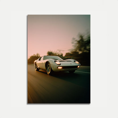 Affiche de voiture de sport italienne vintage