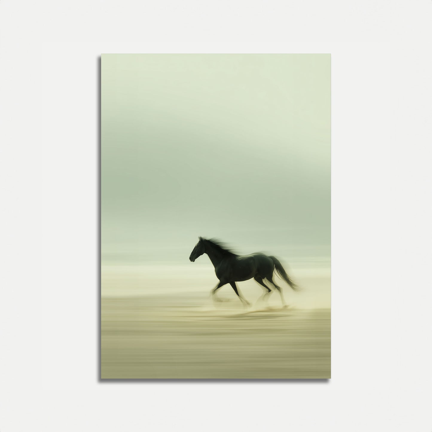Wild Gallop Through Mist Poster