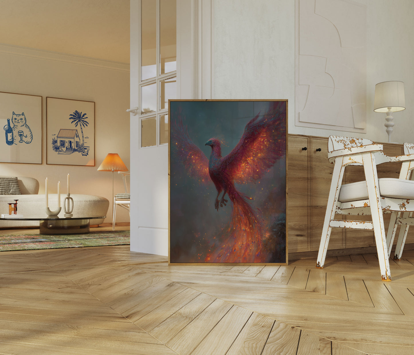 Mystical Phoenix Rising Poster