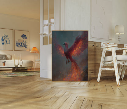 Mystical Phoenix Rising Poster
