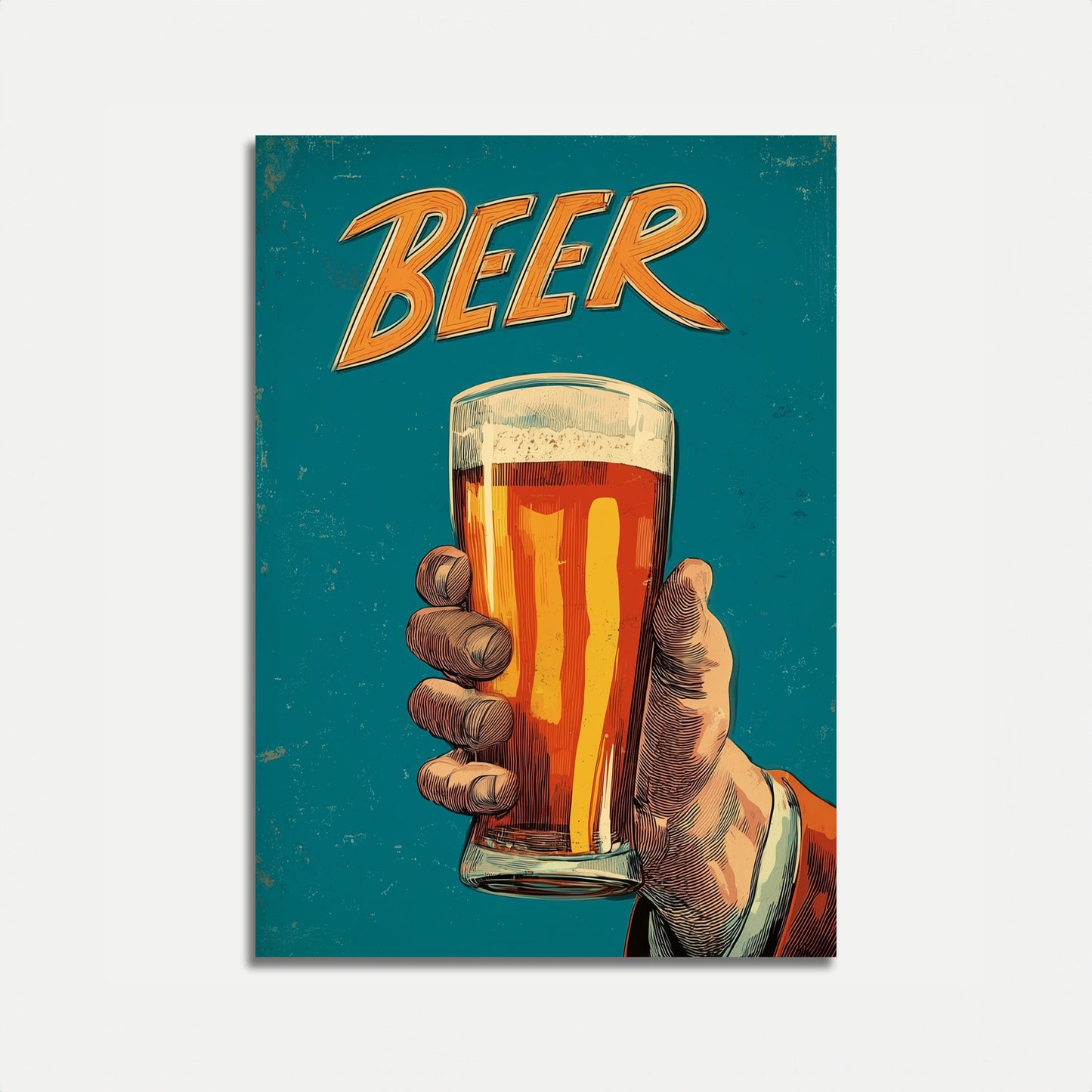 Vintage Beer Toast Poster
