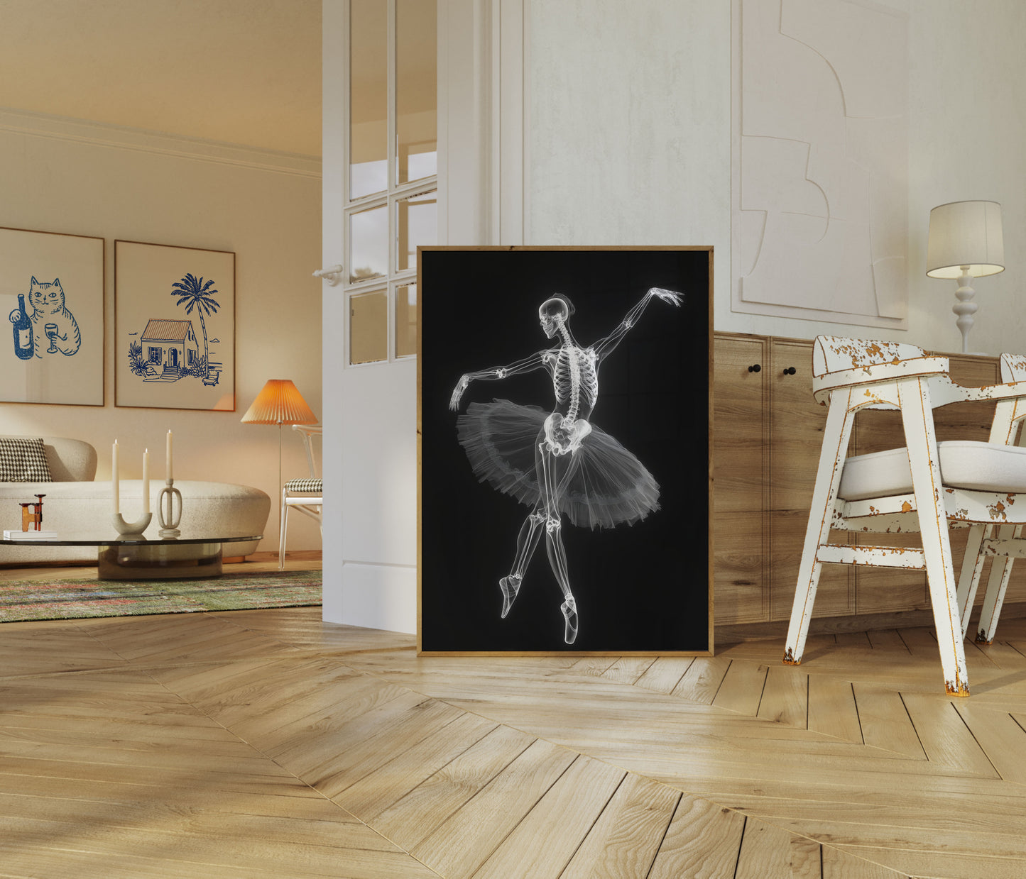 Póster de Ballet de Esqueleto Bailarín