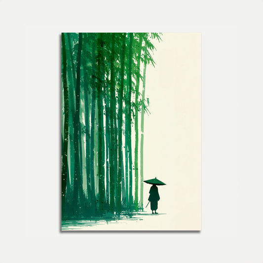 Bamboo Forest Solitude Poster
