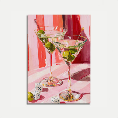 Martini og Terninger Plakat
