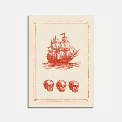 Skull and Crossbones Pirate Poster