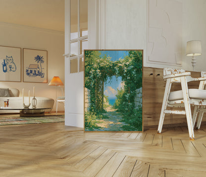 Mediterranean Garden Archway Poster
