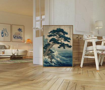 Ancient Pine Tree Ocean Poster
