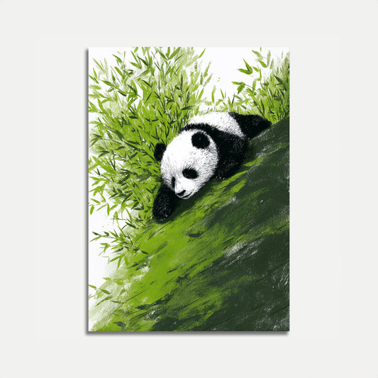 Affiche du Grand Panda se Reposant sur une Branche
