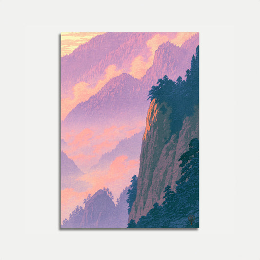 Berglandschap bij Zonsopgang Poster