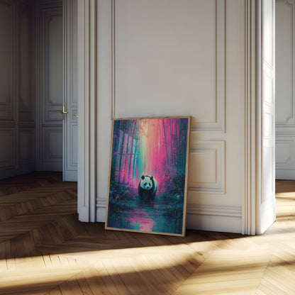 Enchanted Panda Forest Poster