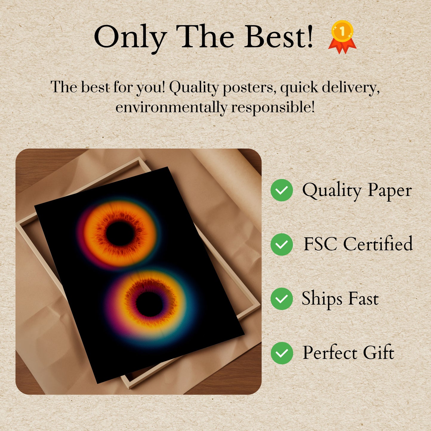 Hypnotiserende Oog Iris Poster