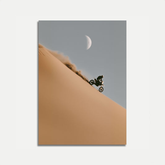Cartaz do Motociclista de Mountain Bike do Deserto