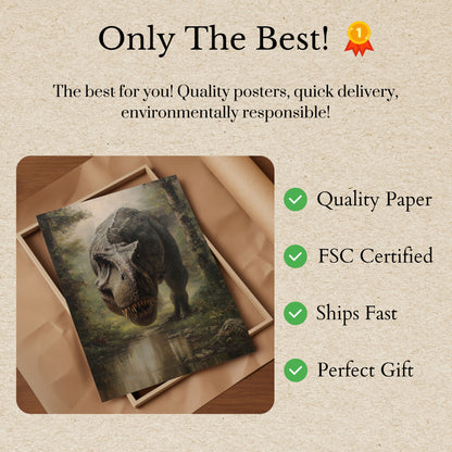 Póster del guardián del bosque prehistórico