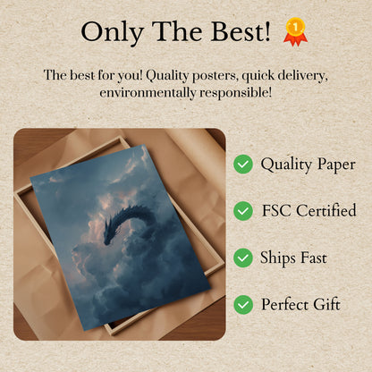 Celestial Dragon Cloud Poster