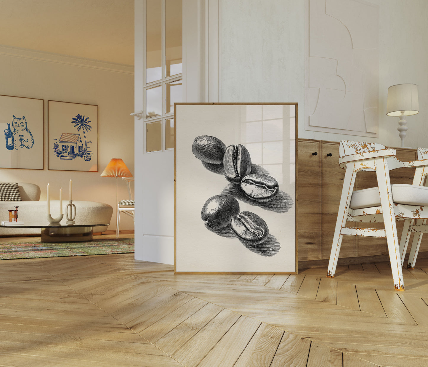 Vintage Coffee Beans Poster