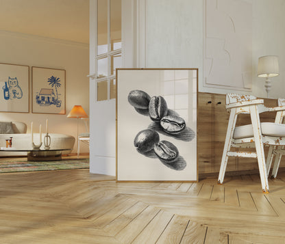 Vintage Coffee Beans Poster