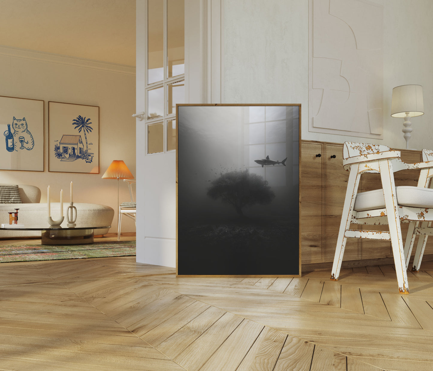 Mysterious Underwater Shark Poster