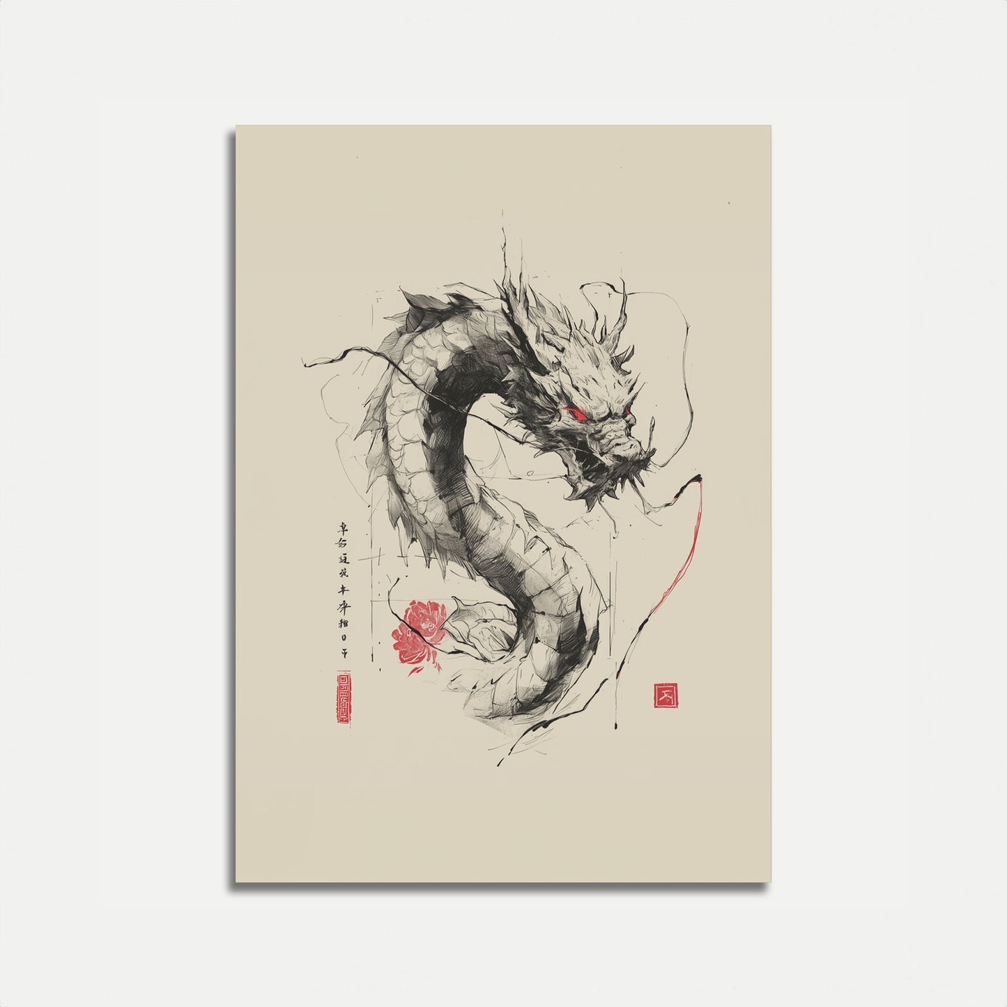 Mystic Dragon Bloom Poster
