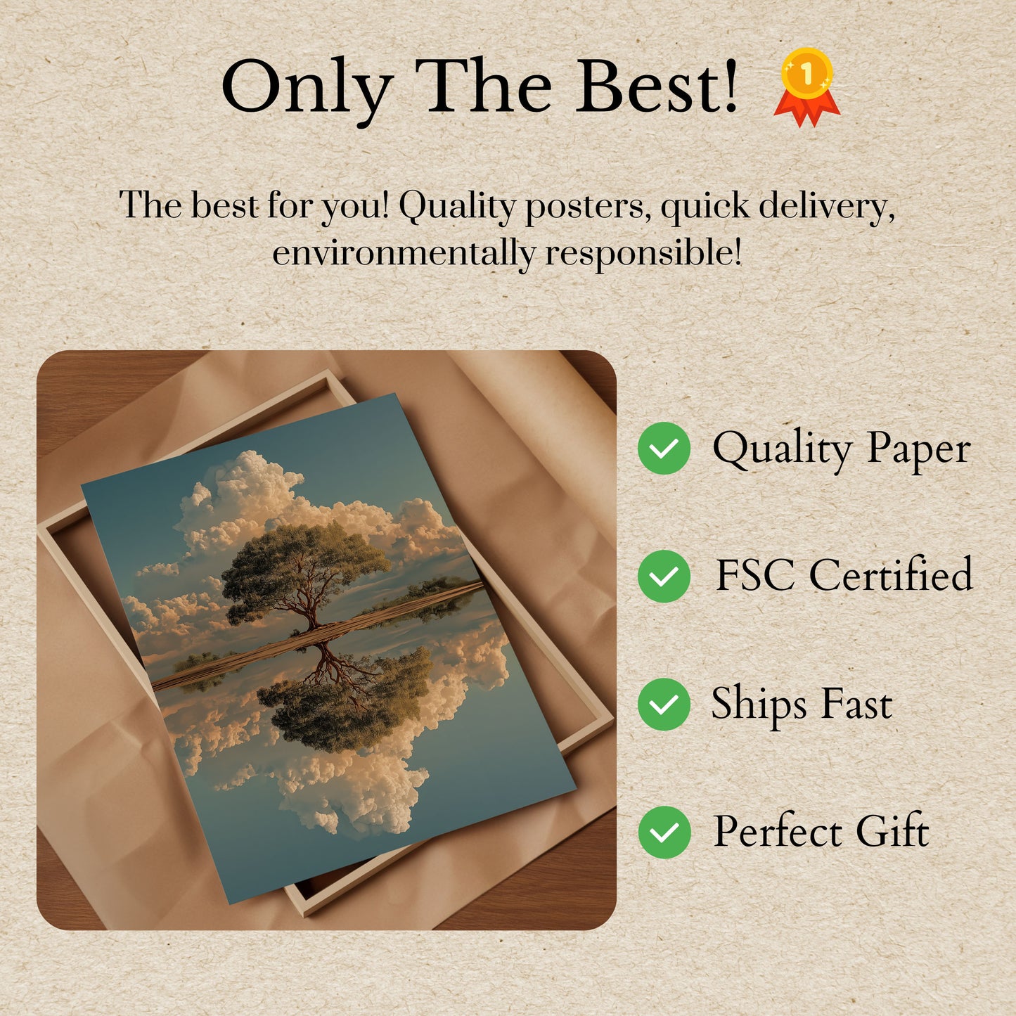 Póster Naturaleza Armonía Reflexiva