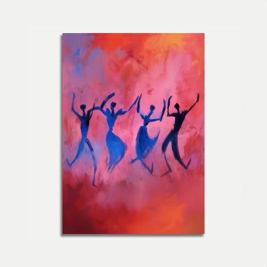 Dancing Silhouettes of Joy Poster