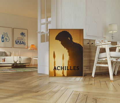 Achilles Warrior Silhouette Poster