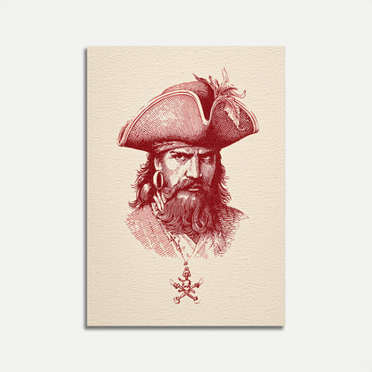 Vintage Pirate Captain Poster