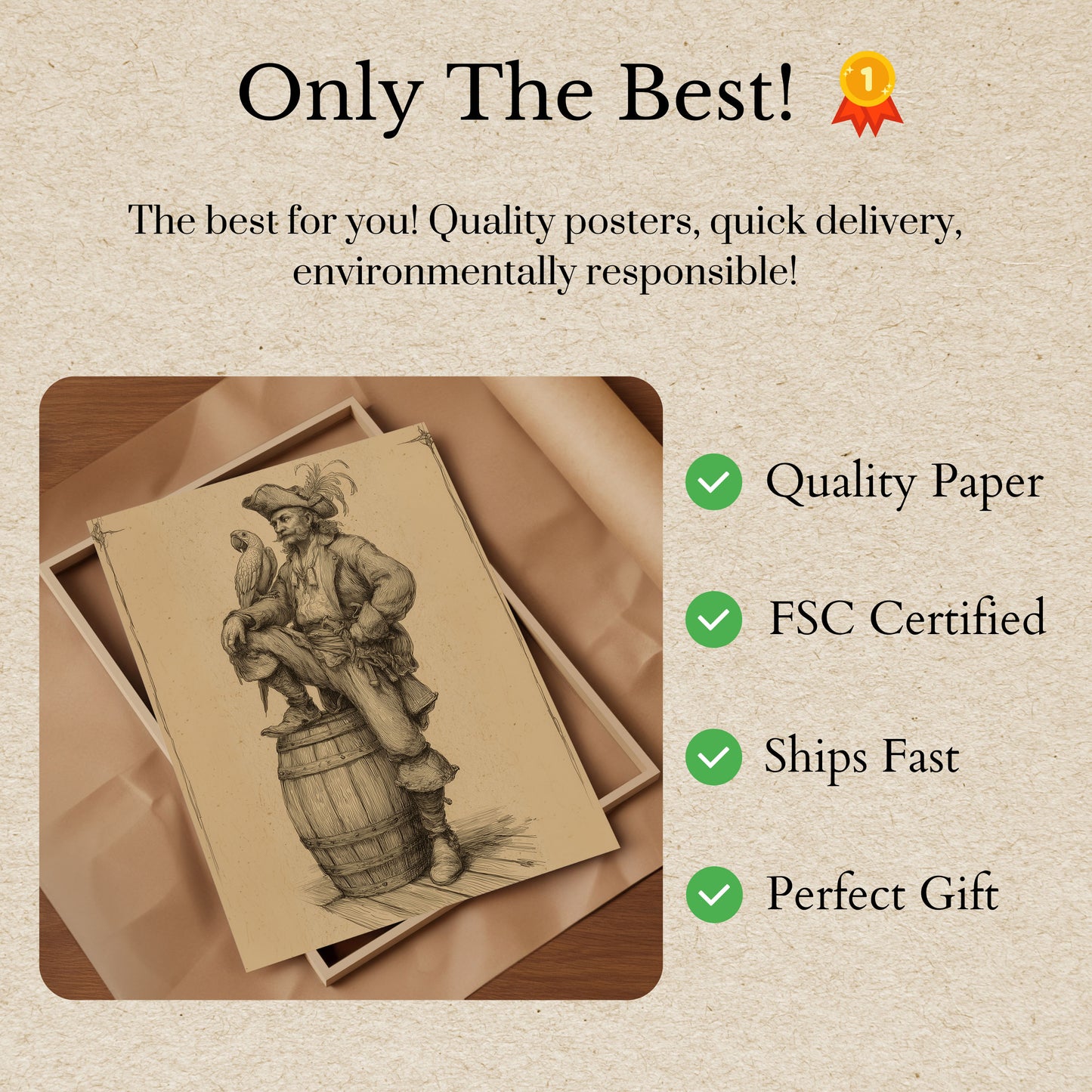 Pirate and Parrot Companion Poster