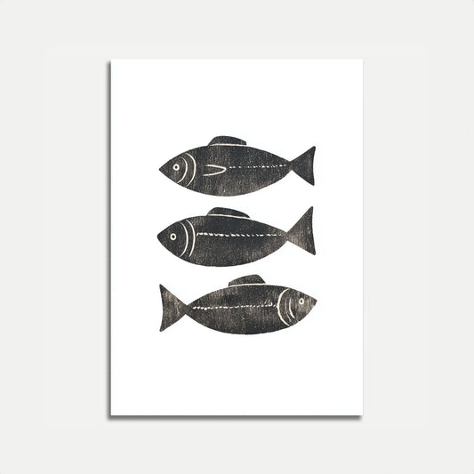 Vintage Fish Silhouette Poster