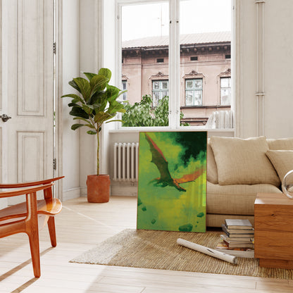 Flying Dragon in Clouds Poster
