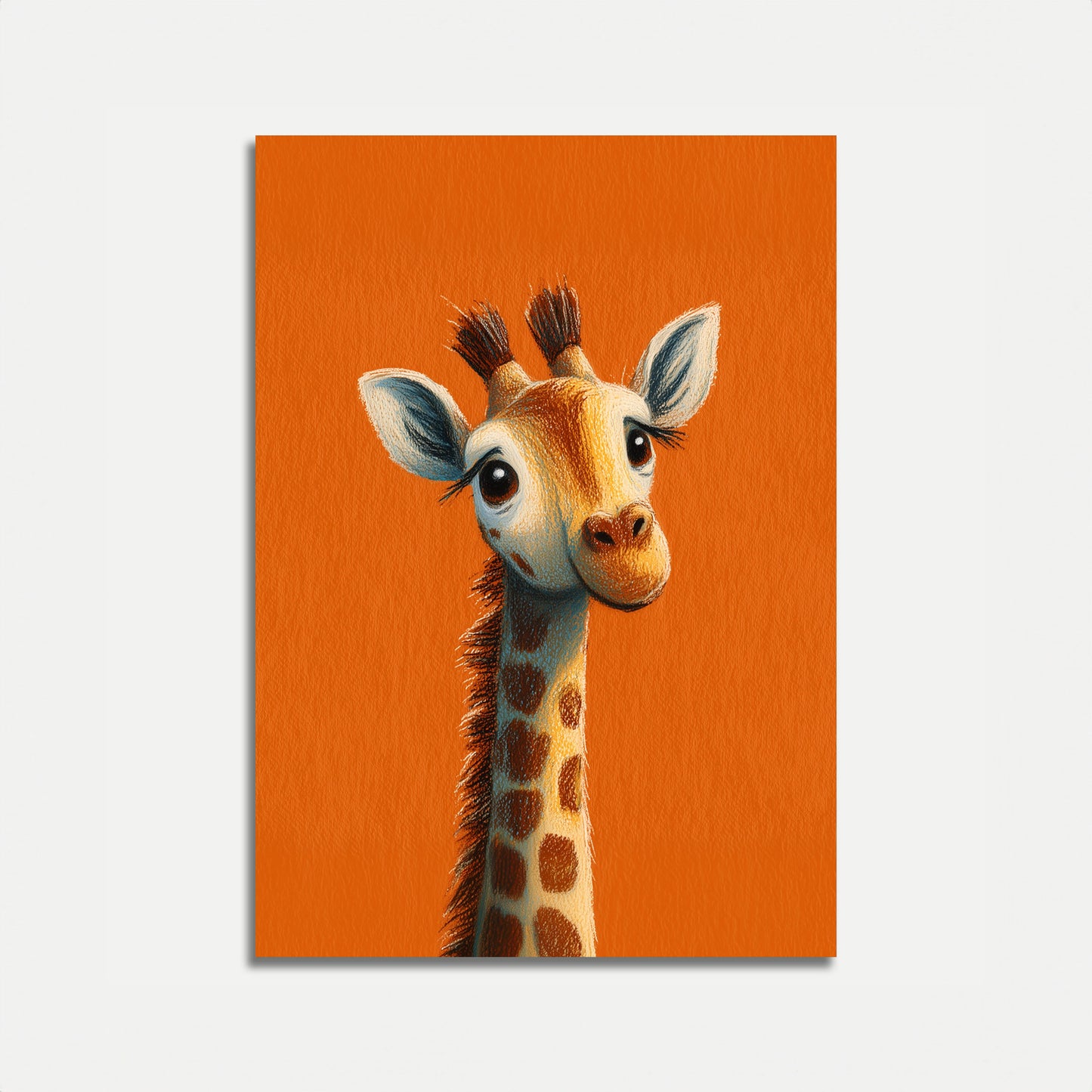 Adorable Baby Giraffe Portrait Poster