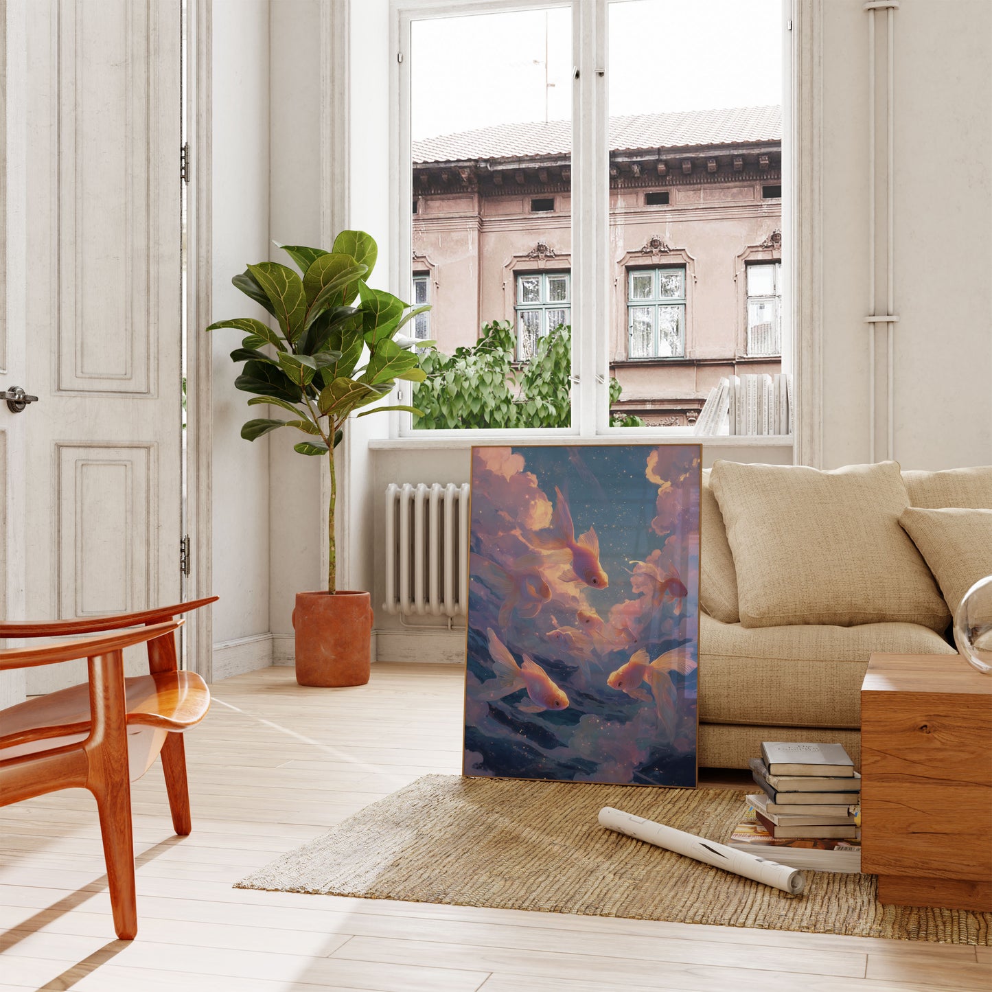 Celestial Goldfish Dream Poster