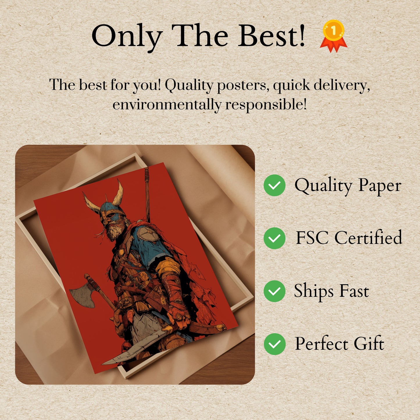 Fierce Viking Warrior Poster