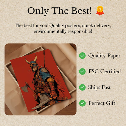 Fierce Viking Warrior Poster