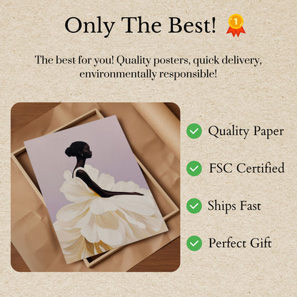 Elegant Flower Woman Poster