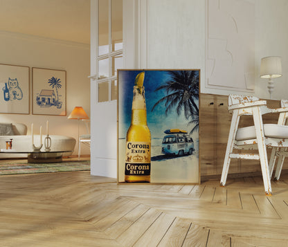 Tropical Beach Corona Extra Poster