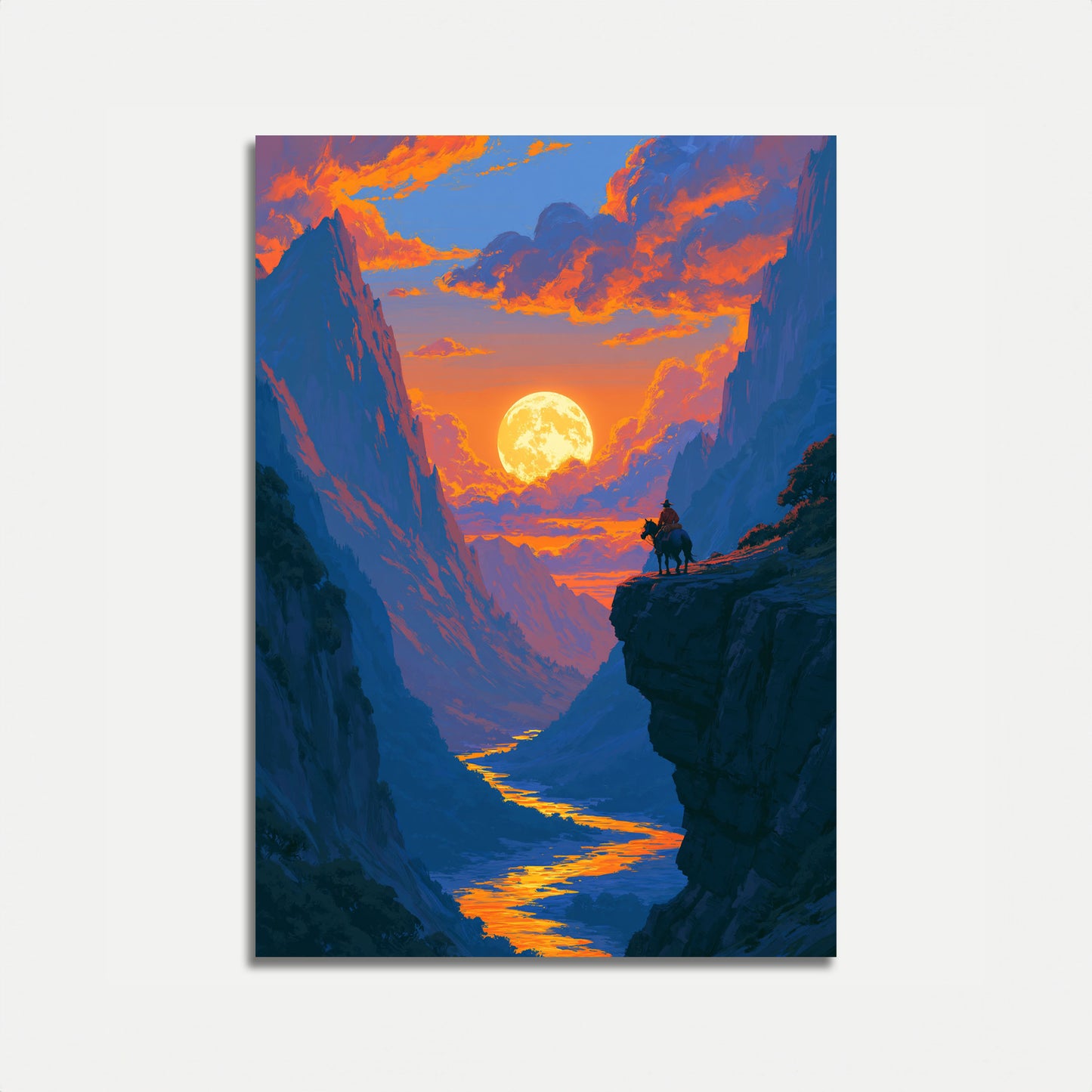 Desert Canyon Mondaufgang Poster