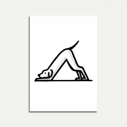 Affiche de yoga du chien tête en bas