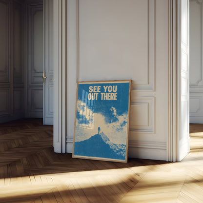 Plakat szczytu górskiej przygody